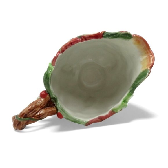 FITZ and FLOYD Christmas Lodge Pitcher Creamer With Pinecone and Leaf Design - Picture 9 of 13